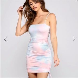 Pink and blue dress!